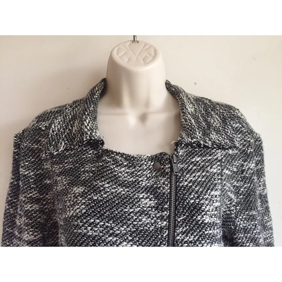 SATURDAY SUNDAY (Small) Marled Knit Moto Blazer - Picture 2 of 8